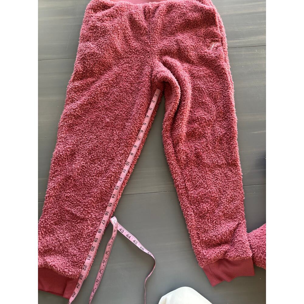 Victorias Secret Cozy Jogger Lounge Set Pink Size Medium Pink Fleece New - Picture 4 of 8